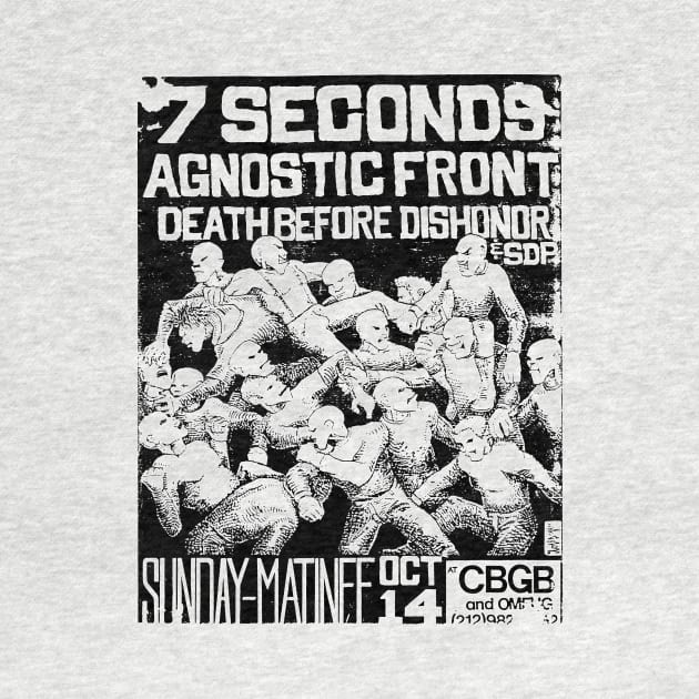 7 Seconds / Agnostic Front / Death Before Dishonor Punk Flyer by Punk Flyer Archive